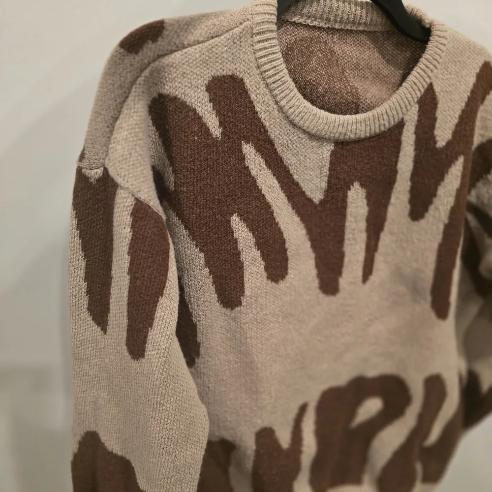 Stylish Brown and Tan Sweater - Picture 3 of 6